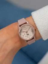 Radley Cobweb Pink Ladies Silicone Strap Floral Dog Dial Watch
