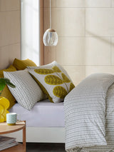 Orla Kiely Light Cool Grey Tiny Stem Cotton Duvet Cover