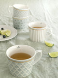 Laura Ashley White Bone China Set of 4 Mug Sets