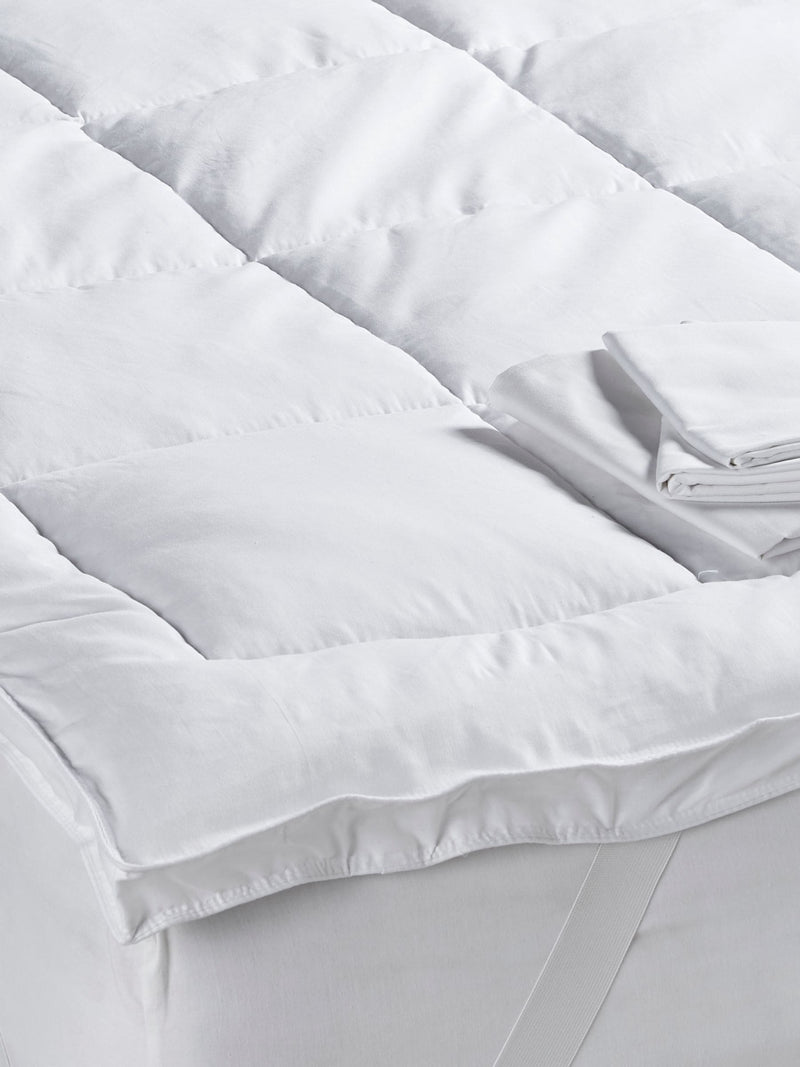 White fresh cotton mattress topper (British brand)