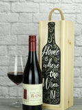 Cotes du Rhone Red Wine Wood Box Gift by Le Bon Vin