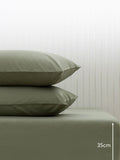 Green olive cotton rich deep fitted bed sheet, UK version