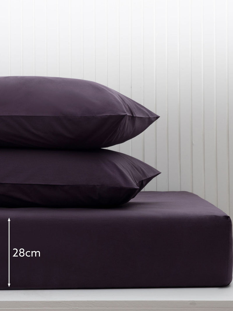 Purple blackberry fitted bed sheet, imported from the UK
