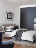 White/Black Cotton Rich Oxford Duvet Cover and Pillowcase Set