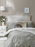 Laura Ashley Pussy Willow silver steel grey duvet cover and pillowcase set, UK version