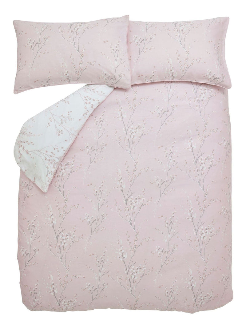 Laura Ashley Pink Blush Pussy Willow duvet cover and pillowcase set, UK version