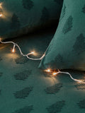Furn Pine Green Tufted Tree Festive Duvet Cover and Pillowcase Set - British product