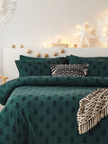 Furn Pine Green Tufted Tree Festive Duvet Cover and Pillowcase Set - British product