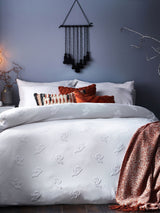 Furn White Ghost Halloween 100% Tufted Cotton Duvet Cover and Pillowcase Set