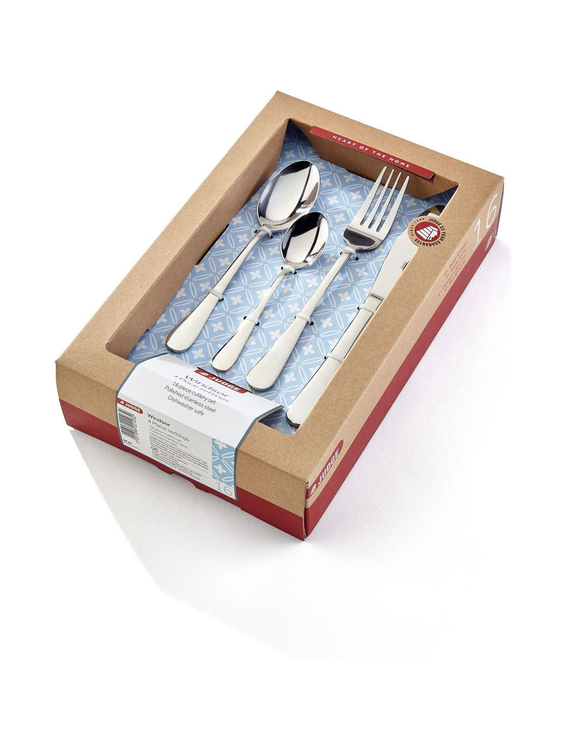 Judge Silver Windsor 16 piece cutlery set, UK version