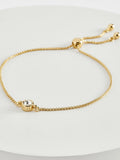 Ted Baker gold tone clear crystal drawstring adjustable bracelet 21cm (British brand)