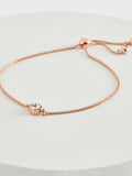 Ted Baker crystal drawstring bracelet rose gold tone 21cm (British brand)
