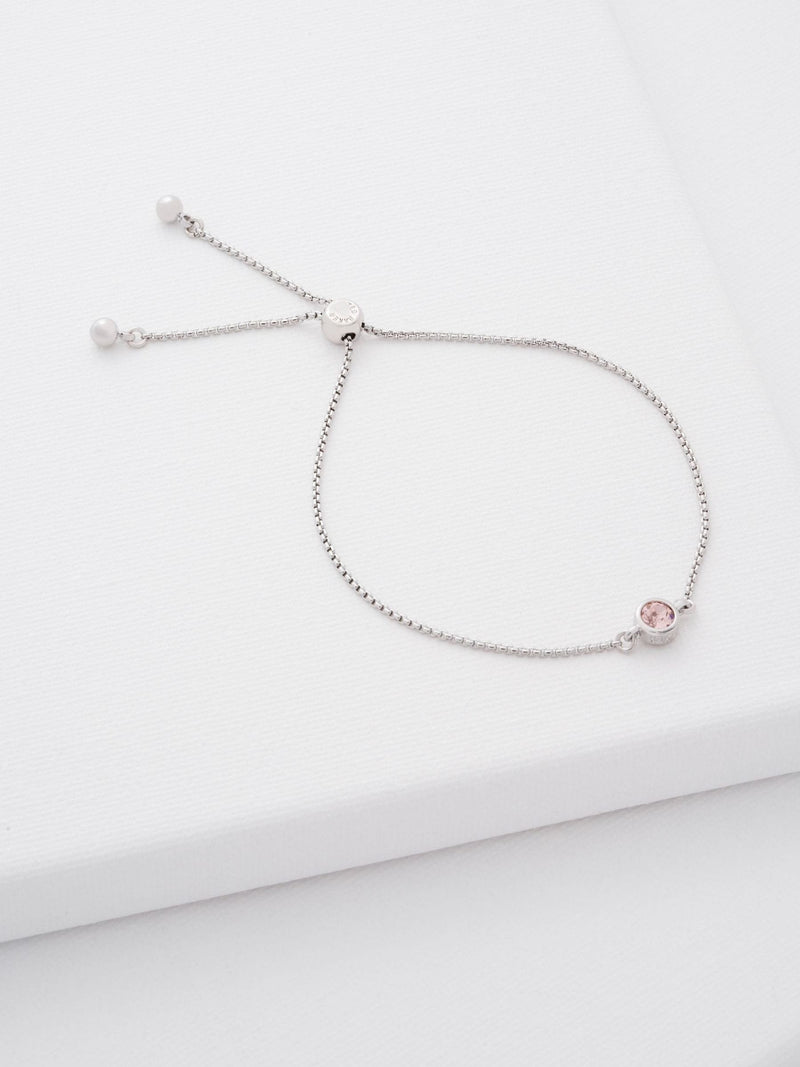 Ted Baker crystal drawstring bracelet rose gold tone 21cm (British brand)