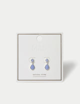 M&S Collection Mini Blue Lace Agate Drop Earrings