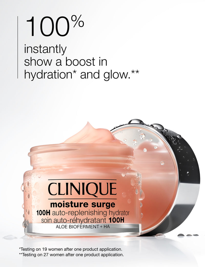CLINIQUE Moisture Surge 100H Auto-Replenishing Hydrator facial moisturiser 50ml, imported from the UK