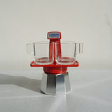 Gemini Express Moka Pot Red Stovetop Coffee Maker