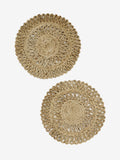 Natural jute woven placemats set of 2, imported from the UK