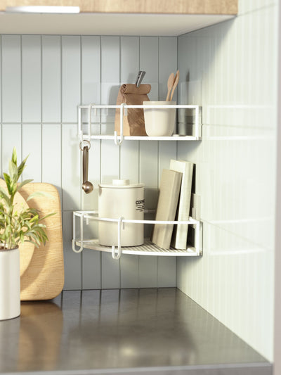 Umbra White Cubiko Corner Shower Caddy