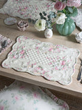 Shabby Chic floral placemats pink blue set of 2 (British brand)