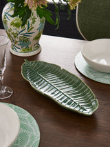 Nina Campbell Green Leaf Shaped Platter
