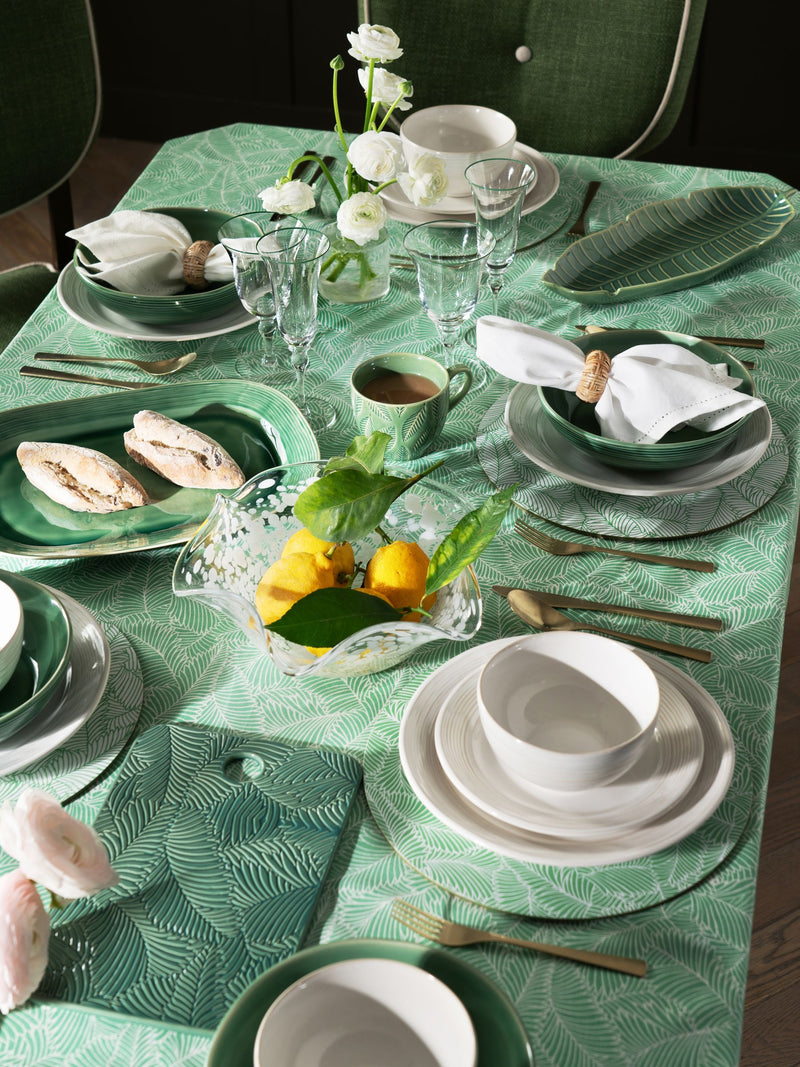 Nina Campbell green leaf shaped platter, imported from the UK