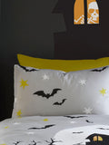 Grey haunted house glow in the dark duvet cover set - British product