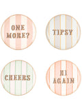 Yvonne Ellen ceramic Friends coasters set of 4 (British brand)