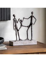 Gallery Home Black Swing Ornaments Sculpture Family Figures 30cm H