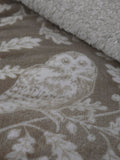 Dreams & Drapes green woodland owls plush fleece duvet cover set - British product