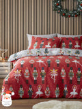 Fusion Red Nutcracker Christmas Duvet Cover Set - British product