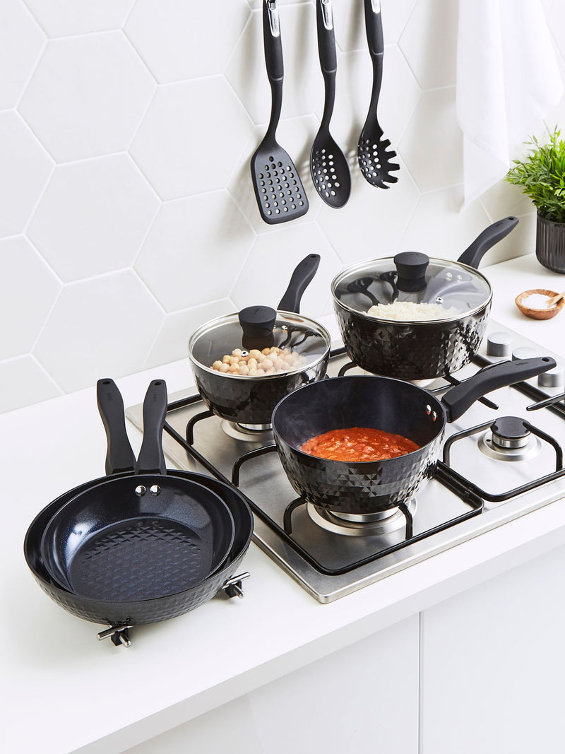 Tower 5 Piece Black Diamond Cookware Set
