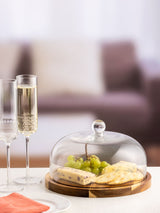 Ravenshead Selected Cheese and Cake Glass Dome with Acacia Wood Board