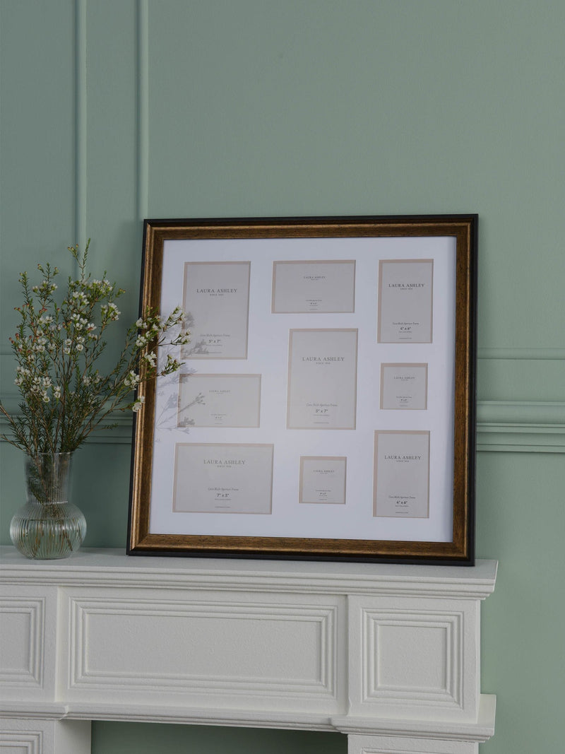 Laura Ashley bronze Cara multi-aperture photo frame 56cm x 56cm x 22cm, UK version