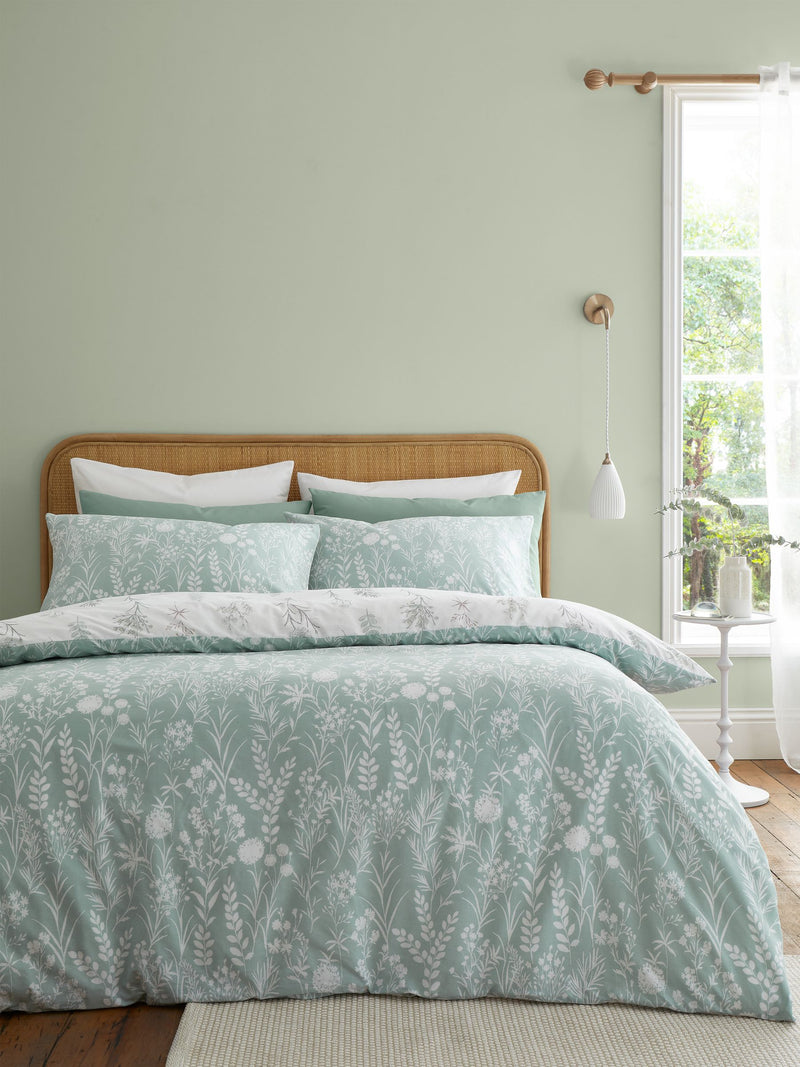Bianca Green Wild Flowers duvet cover set - British product