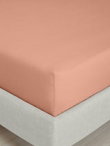 Bianca Clay 200 Thread Count 100% Cotton Percale Extra Deep Fitted Bed Sheet