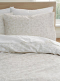 Bianca natural shadow leaves floral duvet cover set - British product