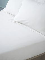 Bianca White 180 Thread Count Cotton Fitted Sheet