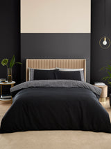 Catherine Lansfield Black Artemis Greek Key Reversible Duvet Cover Set