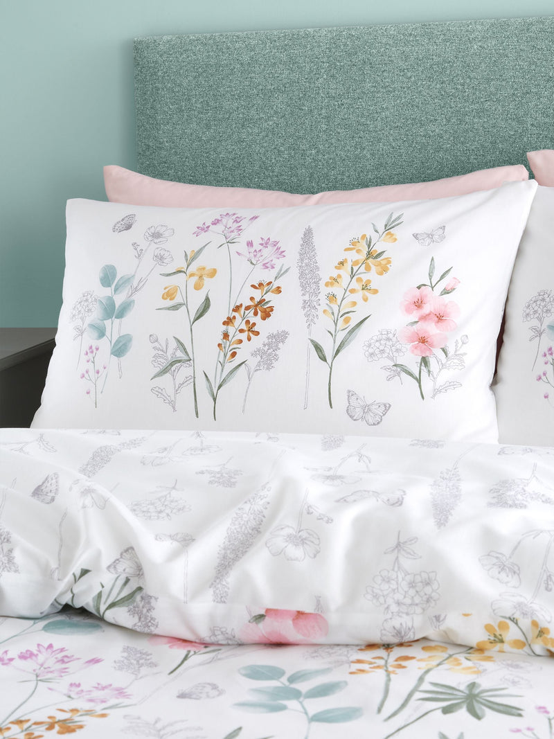 Catherine Lansfield floral reversible duvet cover set - British product