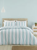 Catherine Lansfield Seafoam Cove Stripe Reversible Duvet Cover Set - British product