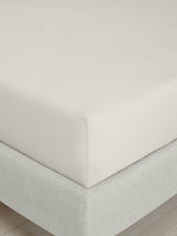 Bianca Natural 200 Thread Count 100% Cotton Percale Extra Deep Fitted Sheet