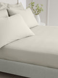 Bianca Natural 200 thread count cotton percale extra deep fitted sheet - British product