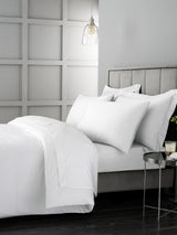 Bianca White 400 Thread Count 100% Cotton Sateen Duvet Cover Set