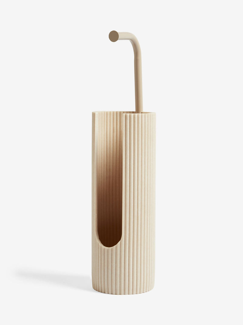 Natural Rib Toilet Roll Holder, imported from the UK