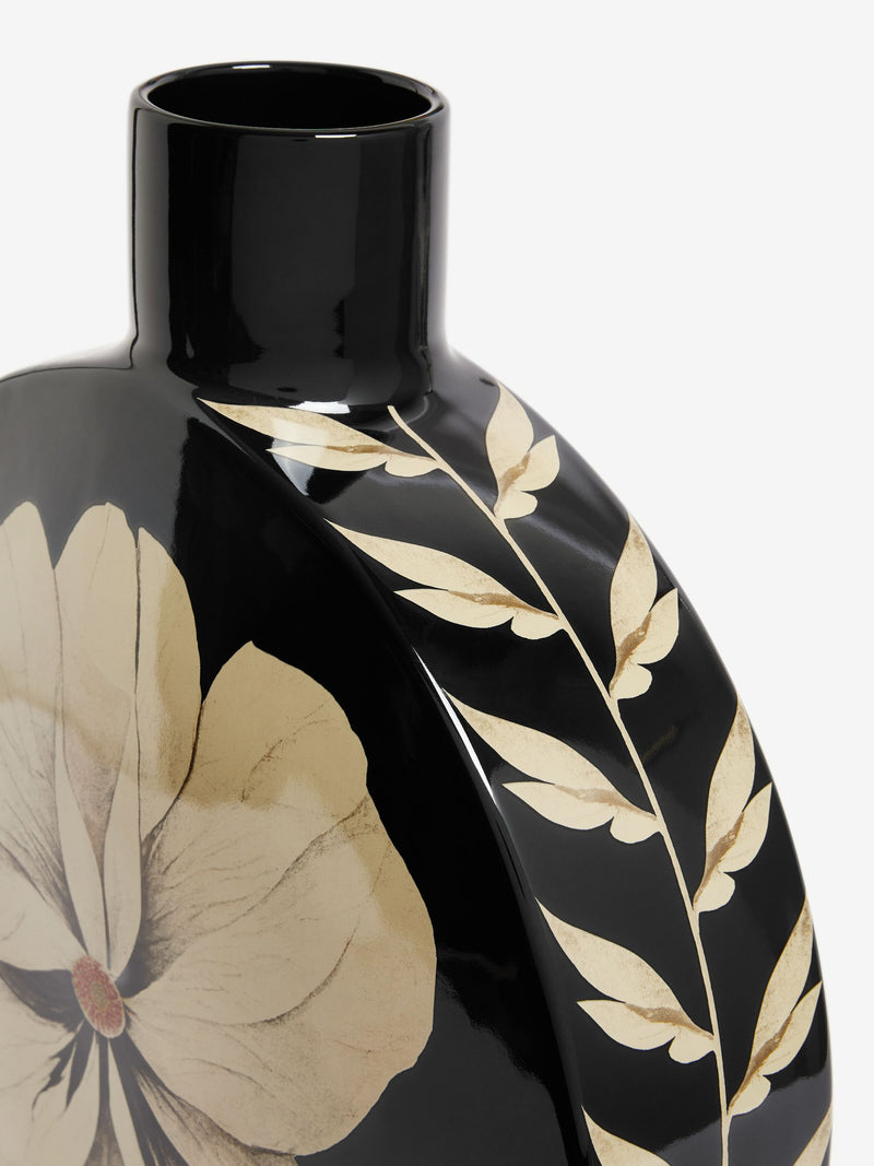 Rockett St George Black Large Floral Vase