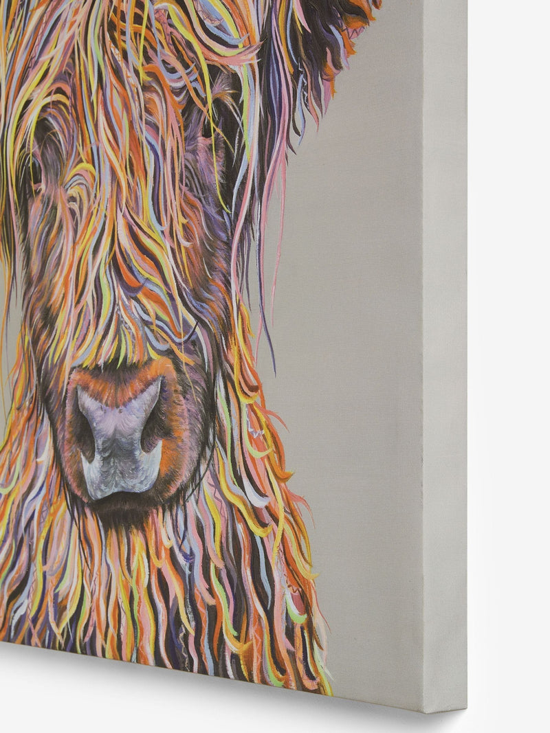 Natural Artist Collection Harry The Highland Cow by Emily Howard Medium Canvas Wall Art