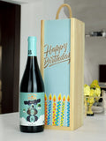 Le Bon Vin Happy Birthday Malbec Wooden Boxed Wine Gift