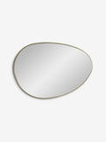 Gold pebble round bathroom wall mirror 62cm x 43.5cm - British product