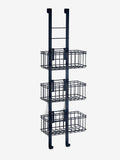 Black adjustable shelf shower caddy - British product