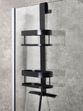 Black Shower Caddy with Wiper